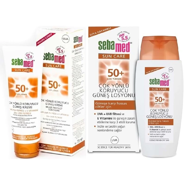 Sebamed Sun Care Çok Yönlü Koruyucu Güneş Kremi Avantaj Pk (75ML SPF 50+ Faktör + 150ML 50+ Faktör) ürün görseli 1