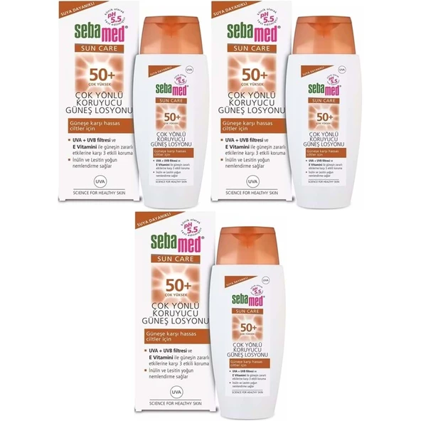 Sebamed Sun Care Çok Yönlü Koruyucu Güneş Losyonu 50+ Faktör 150ML (3 Lü Set) ürün görseli 1