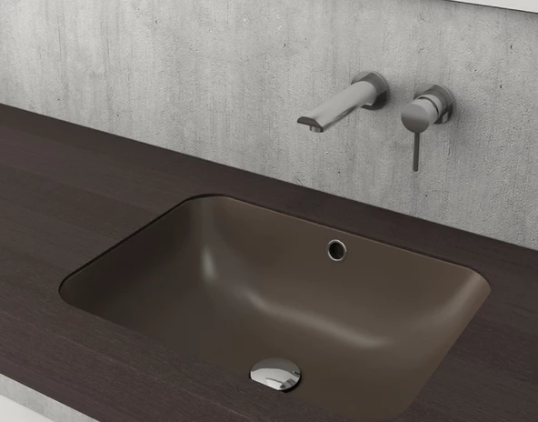 BOCCHİ Scala Tezgahaltı Lavabo 55 cm Mat Kahve 1006-025-0125 ürün görseli 1