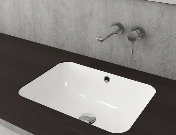 BOCCHİ Scala Tezgahaltı Lavabo 55 cm Parlak Beyaz 1006-001-0125 ürün görseli 1
