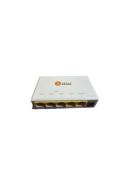 POE Repeater 1 Giriş 4 Çıkış POE Tekrarlayıcı Kablo Genişletici 5 Port Poe Extender Ethernet Switch ürün görseli 1