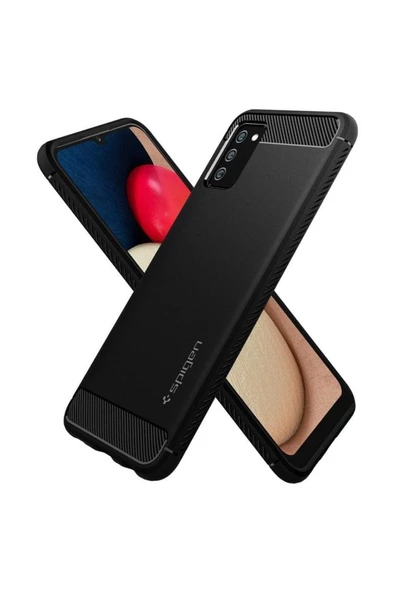 Galaxy F02s / M02s / A02s Kılıf Rugged Armor Matte Black - ACS03047 ürün görseli 1