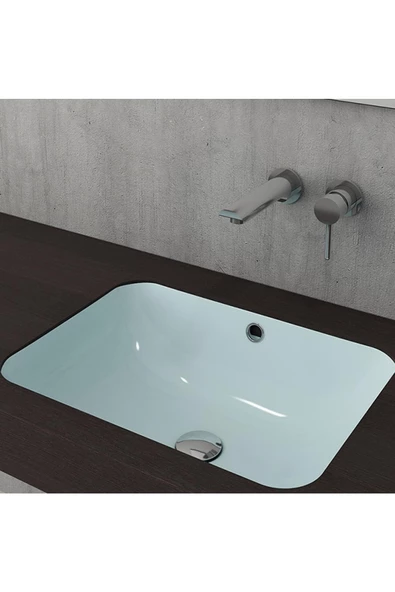Scala Tezgah Altı Lavabo 55 Cm Mat Buz Mavi 1006-029-0125 ürün görseli 1