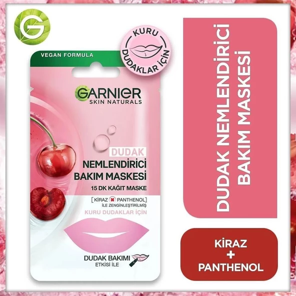 Garnier Dudak Nemlendirici Bakım Maskesi Kiraz ürün görseli 1