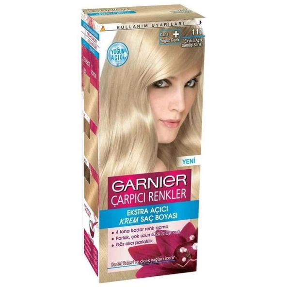 Garnier Çarpıcı Renkler Boya 111 Ekstra Açık Gümüş Sarısı ürün görseli 1
