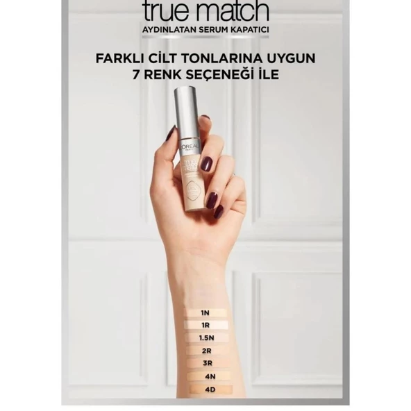 Loreal Paris True Match Aydınlatan Serum Kapatıcı 3R Light Medium - Resim 4