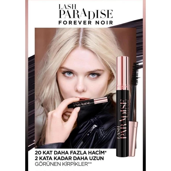 Loreal Paris Lash Paradise Forever Noir Maskara - Resim 3