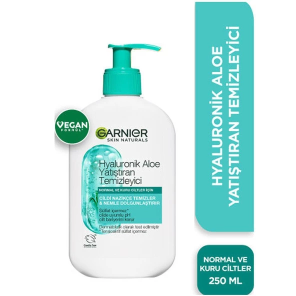 Garnier Hyaluronik Aloe Nemlendiren ve Yatıştıran Temizleyici 250ml ürün görseli 1