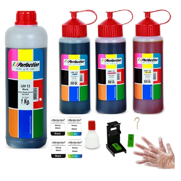 PERFECTİON Canon Uyumlu E3640 PG46 - CL56 Kartuş Mürekkep Dolum Seti Aparatlı 1 kg. + 3x500 gr. ürün görseli 1