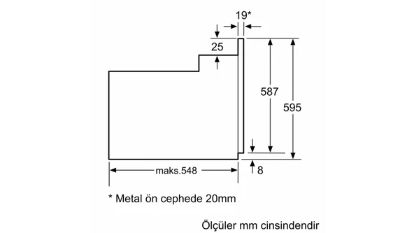 Bosch HBF514BB1T Siyah Ankastre Fırın - Resim 6