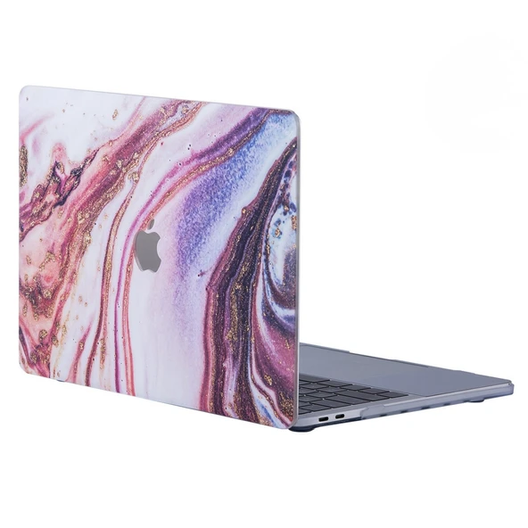 Macbook Air Kılıf 13 inç Mermer Glitter (Eski USB'li Model 2010-2017) A1369 A1466 ile Uyumlu ürün görseli 1