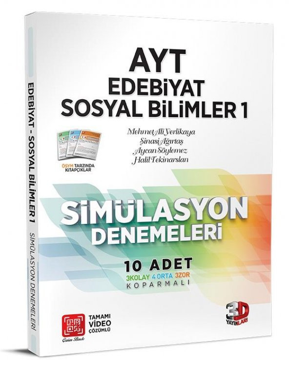 3D Yayınları Ayt Edebiyat Sosyal Bilimler 1 Deneme 2023 ürün görseli 1