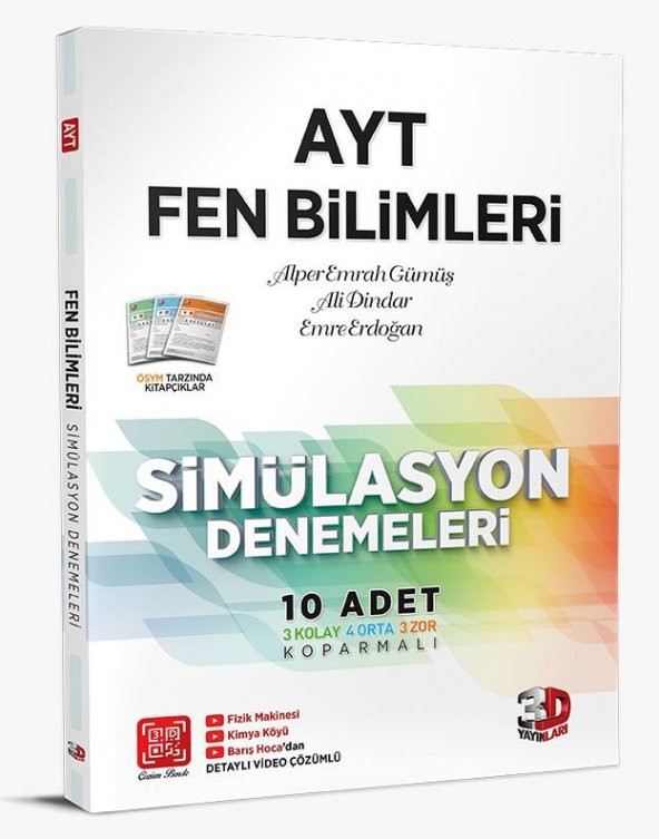 3D Yayınları Ayt Fen Bilimleri Deneme 2023 ürün görseli 1