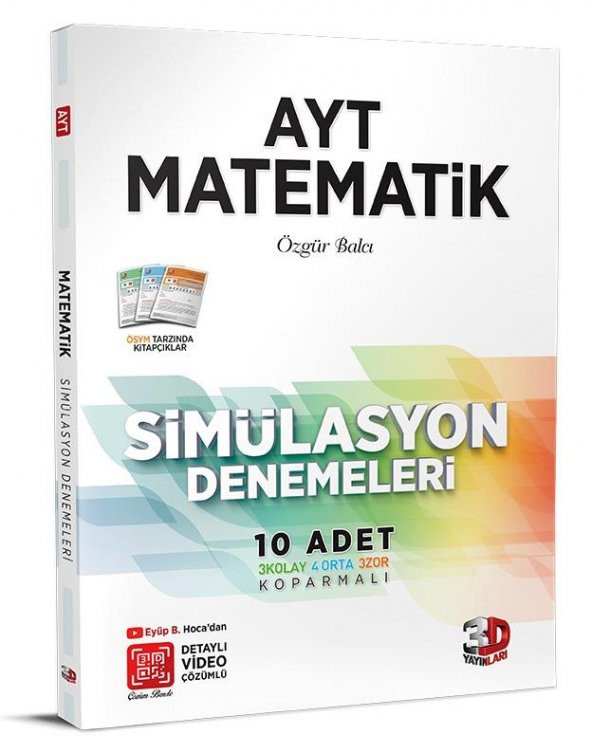 3D Yayınları Ayt Matematik Deneme 2023 ürün görseli 1