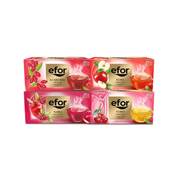 Efor Çay Meyve Çayları-Kırmızı Koleksiyon-Set ürün görseli 1
