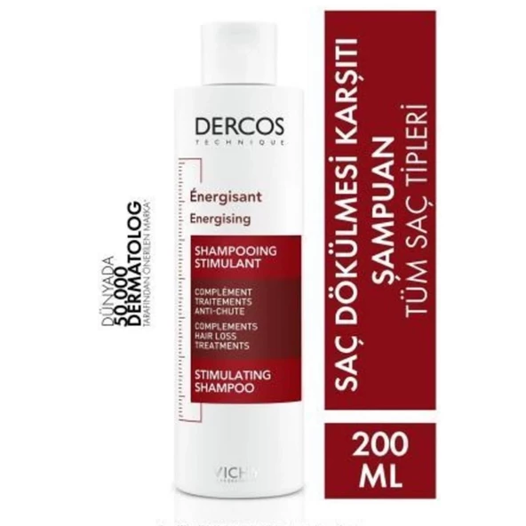 Vichy Dercos Energisant Saç Dökülmesine Karşı Şampuan 200ml ürün görseli 1