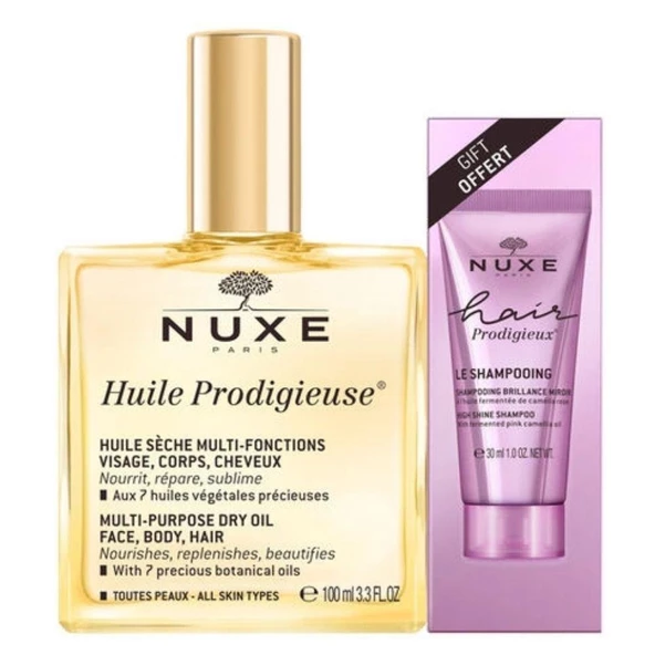 Nuxe Huile Prodigieuse 100ml + Shampoo 30ml ürün görseli 1