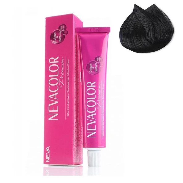 Nevacolor Tüp Saç Boyası 1-1 Siyah 50ml ürün görseli 1