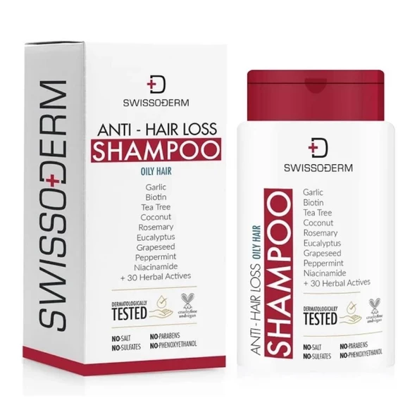 Swissoderm Yağlı Saçlar İçin Dökülme Karşıtı Şampuan 300ml ürün görseli 1