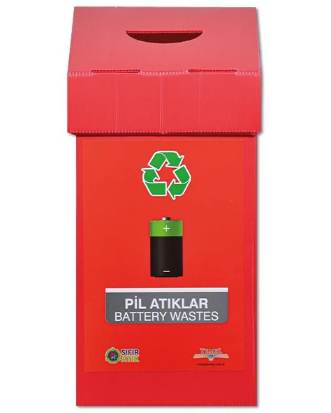 Geri Dönüşüm Kutusu Pil Atık Kutusu ürün görseli 1