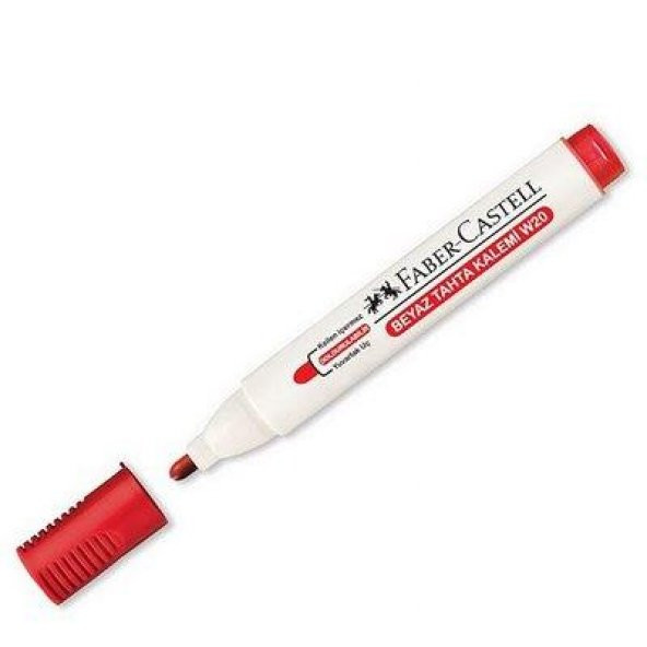 FABER CASTELL BEYAZ TAHTA KALEMI W20 KIRMIZI DOLDU ürün görseli 1