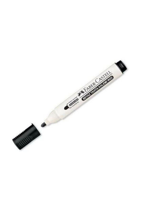 FABER CASTELL BEYAZ TAHTA KALEMI W20 SIYAH DOLDURU ürün görseli 1
