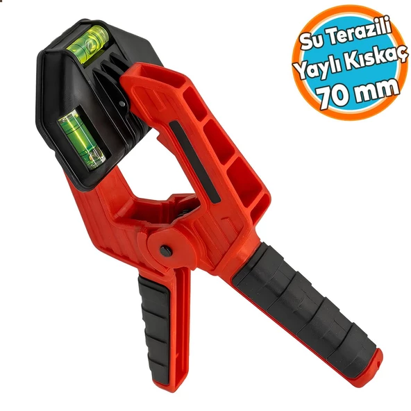 Su terazili Yaylı Kıskaç Kırmızı Mandal El Tip İşkence Mengene Klips Hobi 70 mm ürün görseli 1