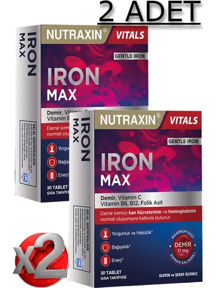 Nutraxin Iron Max 30 Tablet 2'li ürün görseli 1