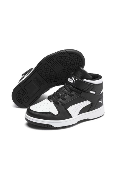 Puma Rebound Layup SL V PS 370488 01 Çocuk Sneaker Ayakkabı Siyah Beyaz 28-35 ürün görseli 1