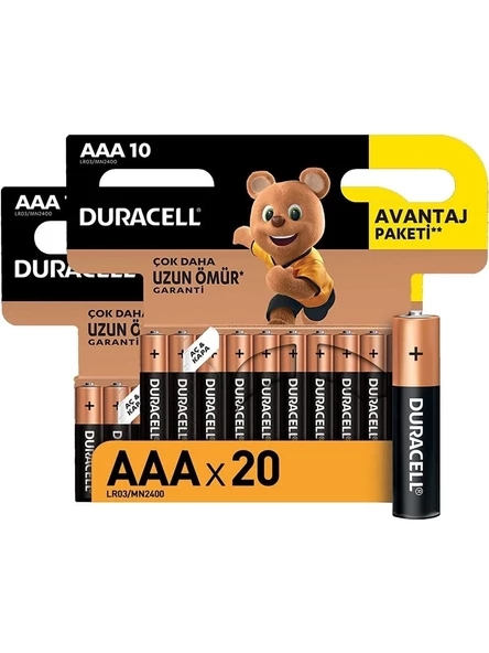 Duracell Alkalin Aaa Ince M Piller  20 Li Paket ürün görseli 1