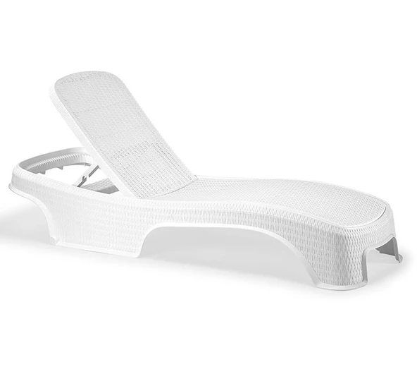 Omnipazar SY-2536 Beyaz Brezza Royal Rattan Lüks Şezlong ürün görseli 1
