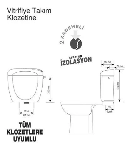 Siamp Rondo Optima Çift Kademeli Rezervuar - Resim 2