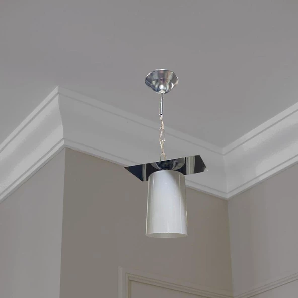 D-light Ender Tekli Avize Beyaz Akrilik Cam ürün görseli 1