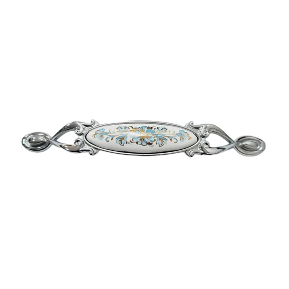 Miray 128 mm Metal KROM Kasa Beyaz   motifli   / 5 ADET ürün görseli 1