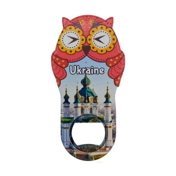Ukrayna Temalı Baykuş Magnet Kapak Açacak ürün görseli 1