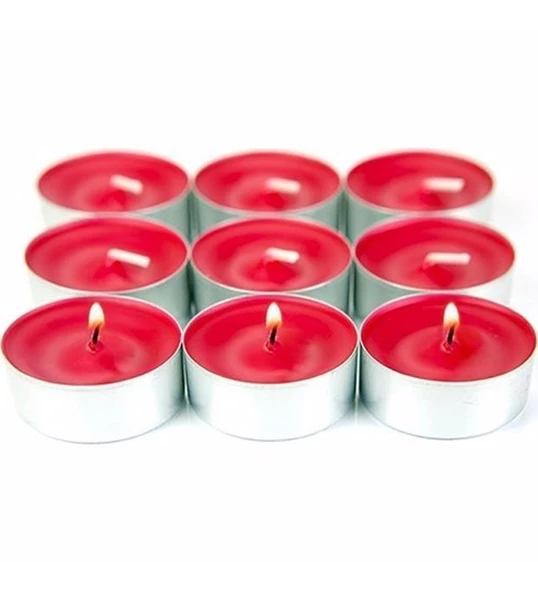 Kırmızı Tealight Mum 50 Adet - Resim 3