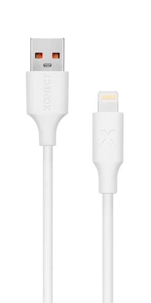 XONECT USB to Lightning uyumlu iPhone Modelleri için Hızlı Şarj ve Data Kablosu 200cm Beyaz ürün görseli 1