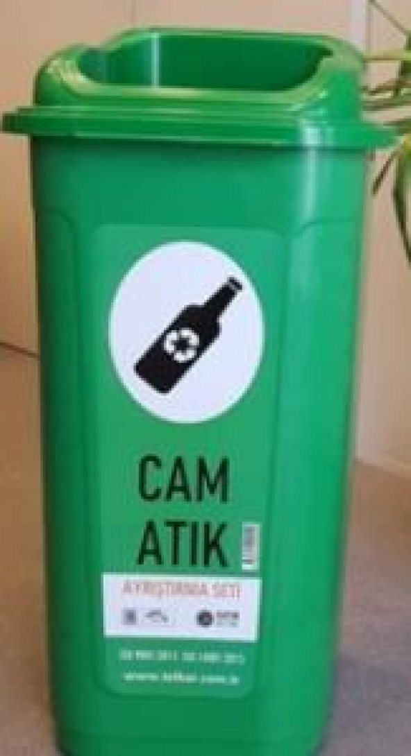 Sıfır Atık Projesi Cam Atık Kutusu 60 lt Ücretsiz Kargo ürün görseli 1