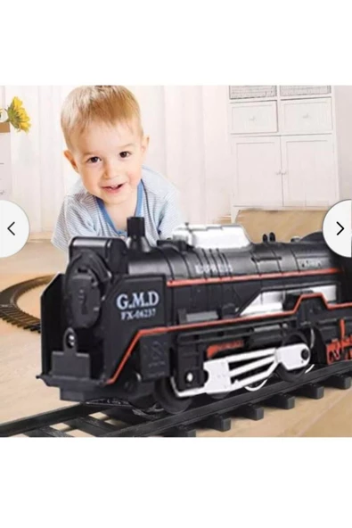 PİLLİ IŞIKLI 13 PARÇA TREN SETİ MEGA SET RAYLI KUTULU HAREKETLİ ÇUF ÇUF TREN ürün görseli 1