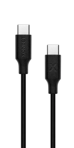 XONECT Type-C to Type-C uyumlu iPhone ve Samsung Modelleri için Hızlı Şarj ve Data Kablosu 100cm Siyah ürün görseli 1