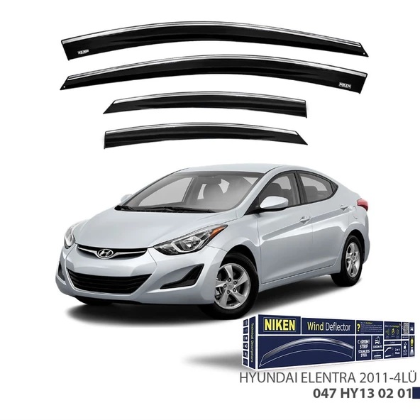 Hyundai Elantra Kromlu Cam Rüzgarlığı Niken 2011-2016 arası uyumlu ürün görseli 1
