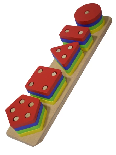 Eğitici Ahşap Geometrik Şekilli Montessori Bul Tak (21'parça) Kokusuz, Sağlıklı, Boyası Çıkmaz ürün görseli 1