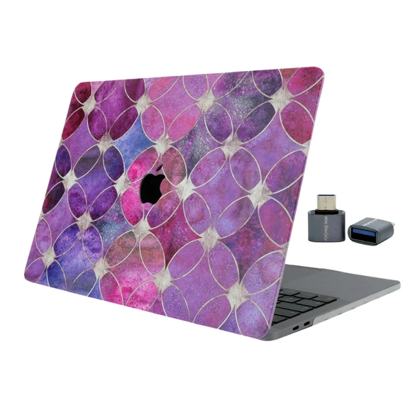 Macbook Air M1 Kılıf 13 inç Flower04 TouchIDli M1 Air A2337 A2179 A1932 ile Uyumlu ürün görseli 1