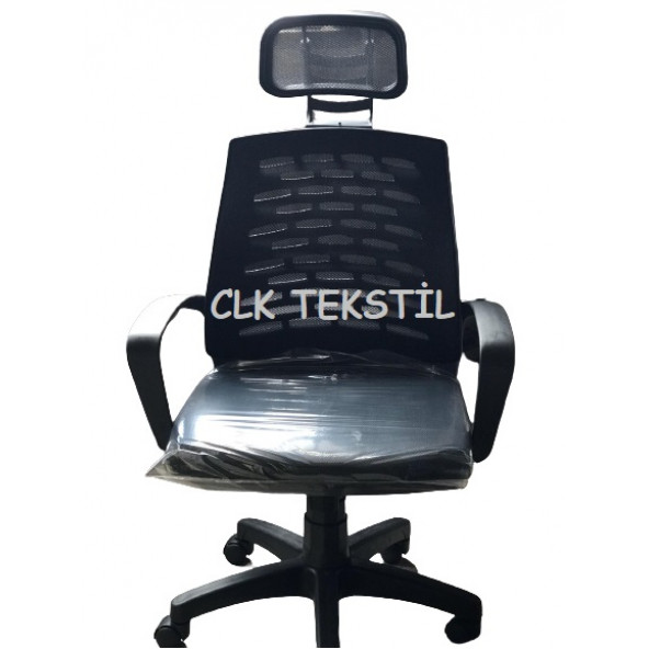 CLK Ofis Başlıklı Fileli Bilgisayar Makam Müdür Koltuğu Sandalesi PLASTİK AYAK ürün görseli 1