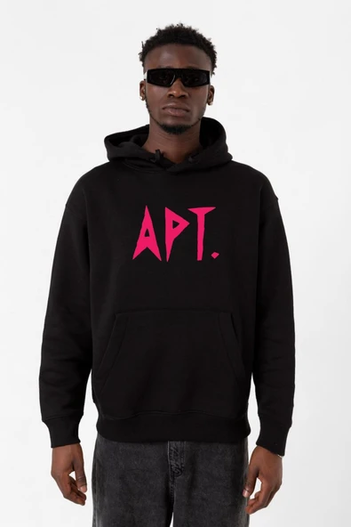 Blackpink Apt Siyah Erkek 3ip Kapşonlu Sweatshirt ürün görseli 1