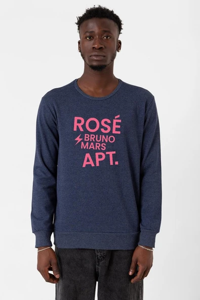 BLACKPINK ROSE BRUNO MARS APT indigo Erkek 2ip Sweatshirt ürün görseli 1