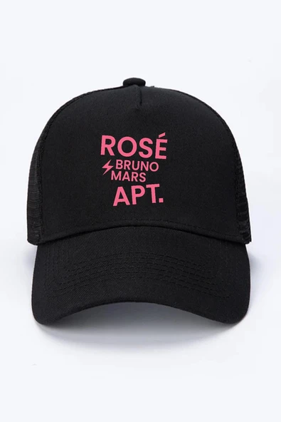 BLACKPINK ROSE BRUNO MARS APT Siyah Fileli Şapka ürün görseli 1