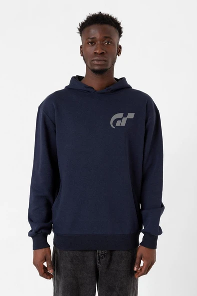 Gran Turismo Pocket Logo Lacivert Erkek 3ip Kapşonlu ürün görseli 1