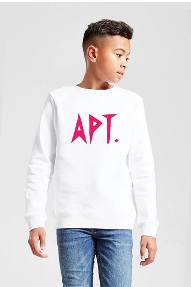 Blackpink Apt Beyaz Çocuk 2ip Sweatshirt ürün görseli 1