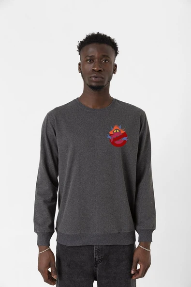 He Man Ghostmasters Logo Füme Erkek 2ip Sweatshirt ürün görseli 1